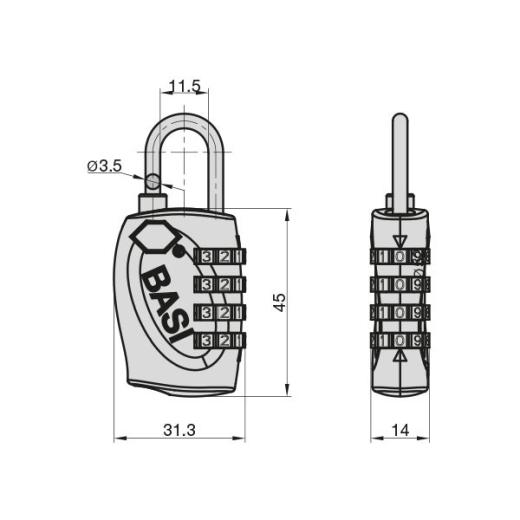 Candado de maleta 630 TSA