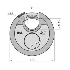 Candado de disco RVS 610W con protección contra la intemperie