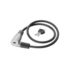 Candado de cable con llave | Longitud 55 cm - Diámetro 6 mm - negro