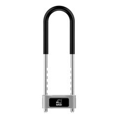 U-lock with fingerprint scanner and hardened steel shackle, 16 mm