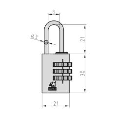 Baggage Lock 611 blue