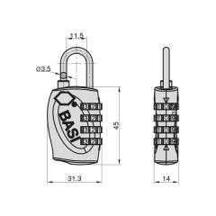 Candado de maleta 630 TSA